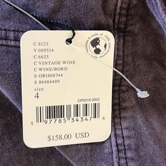 Free People How Low One-Piece Purple Velvet Overalls 4 - Picture 6 of 10